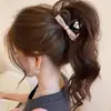 Grampo de Cabelo Flor de Acetato Atmosférico para Mulheres, Presilha Tubarão Versátil de Alta Qualidade, Super Fada Estilo Coreano Presilha de Cabelo Borboleta, Acessório de Cabelo