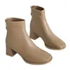 Botines Franceses para Mujer Botas Adelgazantes 2026 Nuevo Otoño Invierno Botines Chelsea de Media Caña Botas Martin Tacones Altos con Felpa