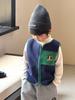 Chaleco Infantil Estilo Otoño Dibujos Animados Chaleco Interior Infantil 2025 Nuevo Conjunto de Otoño para Niños Chaleco con Bloques de Color