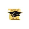 Broche Rolo da Temporada de Formatura de 2027, Broche de Liga Esmaltada com Chapéu de Bacharel, Broche Comemorativo de Estudante, Acessório de Presente de Formatura