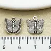 20 Pingentes de Borboleta Estéreo de Liga Metálica com Recorte de Inseto em Prata Antiga Acessórios para Pulseira Chaveiro DIY Caseiro