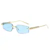 Gafas de Sol sin Marco Estilo Retro Europeo y Americano para Hombres y Mujeres, Modernas, Adelgazantes, Cara Pequeña, Hip-Hop, Nueva Moda