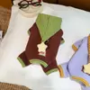 Ropa para gatos mascotas para otoño e invierno, diseño de dos patas estilo coreano, forrada de polar y engrosada para abrigar, ropa a prueba de frío para perros y gatos