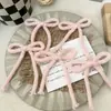 Pinza para el pelo de cinta de lazo rosa dulce y fresca de estilo francés Pinza de lazo para el pelo femenina Accesorios para el pelo para fotos de ambiente