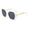 Nuevas gafas de sol de moda personalizadas transfronterizas con montura grande de metal, estilo europeo y americano, gafas de sol de moda para celebridades de Internet.
