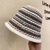 Sombrero de pescador de punto de primavera y verano, color japonés a juego, pequeño sombrero de playa para vacaciones, sombrero de cubo, marea