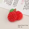 Acessórios de Resina DIY Desenho Animado, Presilhas de Cabelo com Cola Cremosa de Lichia Vermelha, Fivelas para Capa de Celular e Sapatos, Pingentes para Chaveiro