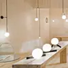 Lámpara de Pared para Sala de Estar de Diseñador Nórdico Arte Moderno Mesita de Noche Escaleras Creativa Comedor Línea Simple Bolas de Cristal