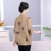 Talla Grande Talla Grande 100kg Madres de Mediana Edad y Ancianas Camisa de Algodón Mercerizado de Media Manga Verano Camiseta Holgada para Cubrir la Carne Transpirable para Mujer