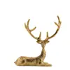 Adornos de alce viejo de latón para decoración de escritorio de oficina en casa, mascota de té, adornos de alce, artesanías de latón, decoración, venta al por mayor