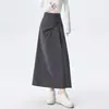 Falda de Traje 2026 Nuevo Estilo Irregular de Cintura Alta Elegante Versátil Longitud Media Línea A Falda Media Paraguas Otoño A10245