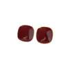 Nuevos Pendientes Cuadrados Geométricos Rojos, Elegantes y Sencillos, con un Toque Elegante y Lujoso, Pendientes Versátiles con Cierre de Plata para Mujer