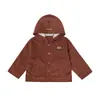 NezaCafé RelajadoChaqueta de Pana para Niños, Algodón Puro, Otoño, Sudadera con Capucha y Botones para Niños y Niñas