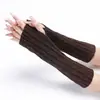 Guantes con patrón de cáñamo G-2 para hombre y mujer otoño e invierno nuevo jacquard de 8 caracteres tejido de lana moda cálido dedo expuesto manga de felpa