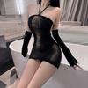 Suéter de talla grande sin espalda, lencería sexy, traje de pasión femenina, uniforme, tentación, coqueteo, ropa de tienda de noche gratis, Halter