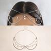 Europa y Estados Unidos transfronterizo ins nuevos accesorios para el cabello cadena de perlas diadema cadena de diamantes exótica tocado para la frente mujeres