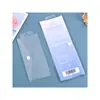 Bolsa de Cierre de PVC Transparente Personalizada Bolsa de Almacenamiento para Papelería Regla Bolsa para Lápices de Estudiante Esmerilada Logo Imprimible