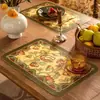 Mesa de Comedor Estilo Americano Manteles Individuales de Cuero, Salvamanteles Impermeables y a Prueba de Aceite, Tapetes de Aislamiento Térmico, Manteles Individuales, Manteles Individuales Estilo Occidental, Salvaplatos, Tapetes para Platos, Venta al por Mayor y Corte