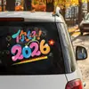 Ano Novo 2026, Festival da Primavera, Ano do Cavalo, Boa Sorte, Adesivos Eletrostáticos de Ano Novo para Portas e Janelas de Vidro, Adesivos para Carro, Adesivos Decorativos Removíveis Sem Cola