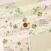 Nuevo Trébol de Cuatro Hojas de la Suerte Ins Lindo Cartulina Sobre Engrosado Papel de Carta Papelería Hecha a Mano Regalo de Bendición de Alto Valor