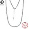 Colar Huasheng Jewelry de Prata S925 Corrente Tennis 2,0mm Zircônia Branca Modelo Venda Direta da Fábrica Atacado