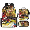 Mochila Infantil de Dibujos Animados Mario Xintu Transfronteriza para Estudiantes de Primaria Gran Capacidad Casual Mochila Escolar Set de Tres Piezas
