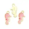 5 colgantes de gota de aceite de vida marina de dibujos animados accesorios de joyería de aleación diy tiburón caballito de mar estrella de mar medusa colgante