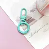 Macaron Cor Chaveiro DIY Jóias Acessórios Pingente Candy Color Porta Fivela Mola Anel Chaveiro Cor Pendurado Ornamentos