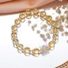 Pulseira de cristal natural Badu feminina recrutamento flor de pêssego morango Cristal citrino mão contas pulseira namoradas senso de design de nicho