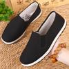 Zapatos de Tela del Viejo Pekín para Hombre con Suelas Gruesas, Suelas de Tendón de Vaca Antideslizantes, Suelas de Neumático Duraderas, Zapatos de Trabajo Transpirables para Sitios de Construcción
