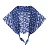 Bufanda Triángulo Trenzada de Nuevo Estilo Primavera y Otoño con Textura de Satín, Bufanda de Seda Estilo Pintura al Óleo con Estampado de Cachemira para Mujer, Bufanda de Cuello de Seda Imitación