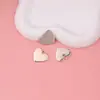 Colgante de aleación sin letras en forma de corazón brillante casual para llavero hecho a mano DIY, colgante de joyería