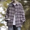 Chaqueta Superior de Cuadros Holgada con Solapa, Marca Nueva de Moda para Hombre, Primavera/Otoño 2026