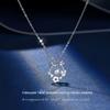 S925 Sterling Silver Internet Celebrity Mesmo Estilo Fulu Acompanhado por Luz Luxo Estilo Colar Cadeia com Flor de Diamante Simples Estilo Avançado Clavícula Cadeia