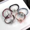 Accesorios para el Cabello Estilo Coreano Personalidad Simple Fresco Cuerda para el Cabello Estilo Chica Mori Anillo para el Cabello Banda Elástica de Cristal Cuerda para el Cabello Lindo Cubierta de Cuero