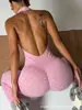 Amazon Shein Transfronterizo En Stock y Estilo Europeo y Americano Verano Nuevo Mono Estampado de Leopardo Yoga Sexy Cuello en V Espalda Descubierta