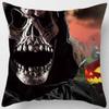 2022 Nueva Funda de Almohada Piel Naranja Melocotón para Halloween Funda de Cojín Estampado de Calabaza Productos para el Hogar