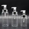 Nova Garrafa de Shampoo Transparente de 600ml com Ombro Inclinado Garrafa Plástica para Gel de Banho Embalagem de Garrafa de Loção Tipo Push para Pet