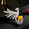 Broche de Alta Gama, Elegante Pasador de Solapa, Pin de Traje de Lujo, Exquisito Diseño de Fénix, Lujo Ligero, Accesorio Elegante, Sensación de Alta Gama, Estilo Nuevo