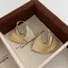 Brincos vintage plissados texturizados estilo francês para mulheres, brincos de textura tecida, nicho de luxo leve, brincos de alta qualidade