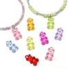 Pulseira de Contas com Pingente de Urso Acrílico 11x21mm Pulseira DIY Feita à Mão Acessórios para Joias Kit de Materiais