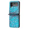 Para Samsung ZFLIP5 caso de proteção ZFlip4 caso de telefone móvel tela dobrável flip3 caso de couro de telefone móvel