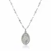 Joyería transfronteriza europea y americana: Collar con colgante ovalado de acero inoxidable en forma de labio, cadena para la clavícula de mujer moderna, simple, versátil al por mayor