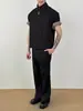 2026 Verano Nuevo Estilo Estilo Old Money Cuadros Patchwork Solapa Manga Corta Camisa para Hombre Holgada Casual Transpirable Camisa Chaqueta