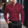 Camisa de hombre independiente transfronteriza, camisa casual de moda con estampado 3D, cuello camisero, manga larga para primavera y otoño