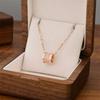 Collar de acero de titanio con colgante de cintura grande de alta calidad Baojia para mujer, cadena para clavícula simple y elegante, joyería de celebridad de internet