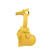 Lazo de Amor Creativo Color Sólido Colgante de Cuero Moda para Bolsos de Dama Accesorios de Joyería Colgante para Coche Decoraciones