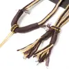 Cuerda de Algodón Retorcida a Mano de Xizang, Cuerda con Mango de Ágata y Jade Hetian, Cordón Colgante de Mango de Juguete Ajustable, Cuerda Gruesa