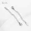 Punto de Venta al por Mayor Cadena de Extensión de Acero de Titanio que No se Desvanece con Hebilla Hilo para Joyería Hecha a Mano DIY Accesorios para Pulsera de Perlas Collar