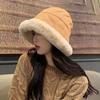 Chapéu Feminino Inverno Novo Estilo Nacional Mongol Engrossado Rosto Quente Pequeno À Prova de Frio Moda Casual All-match Bacia Chapéu